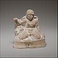 Seated boy, Terracotta, Cypriot
